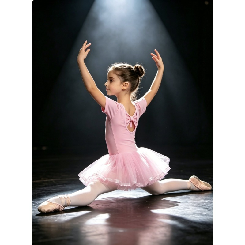 Baby Tutu Skirt - Cotton Kid Bowknot Lyrical Dance Performance