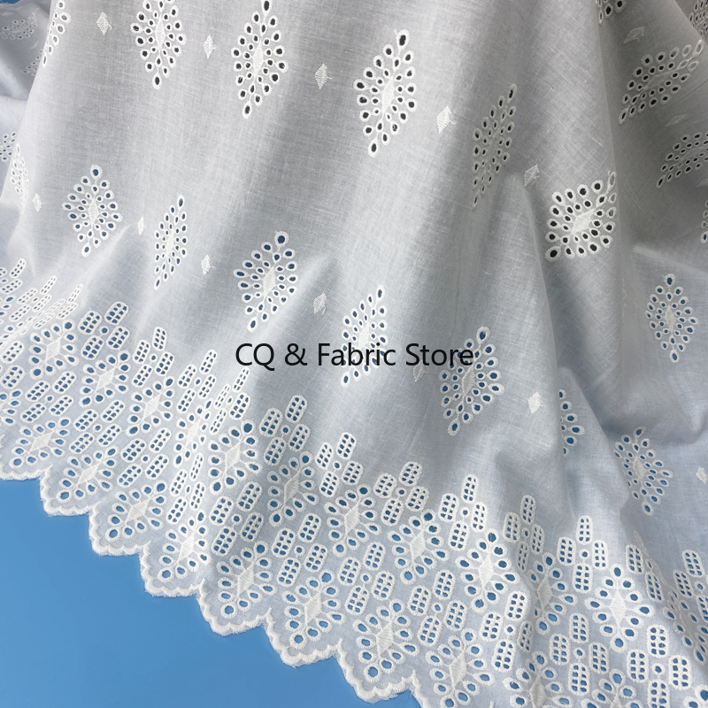 Baby Clothing Embroidery - Exquisite Double-sided Hollow Embroidery Cotton Fabric