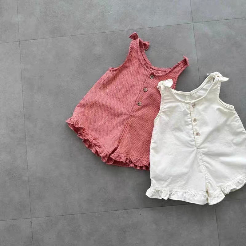 Romper Onesie Baby - HY2831 Girls Summer Romper with Bib