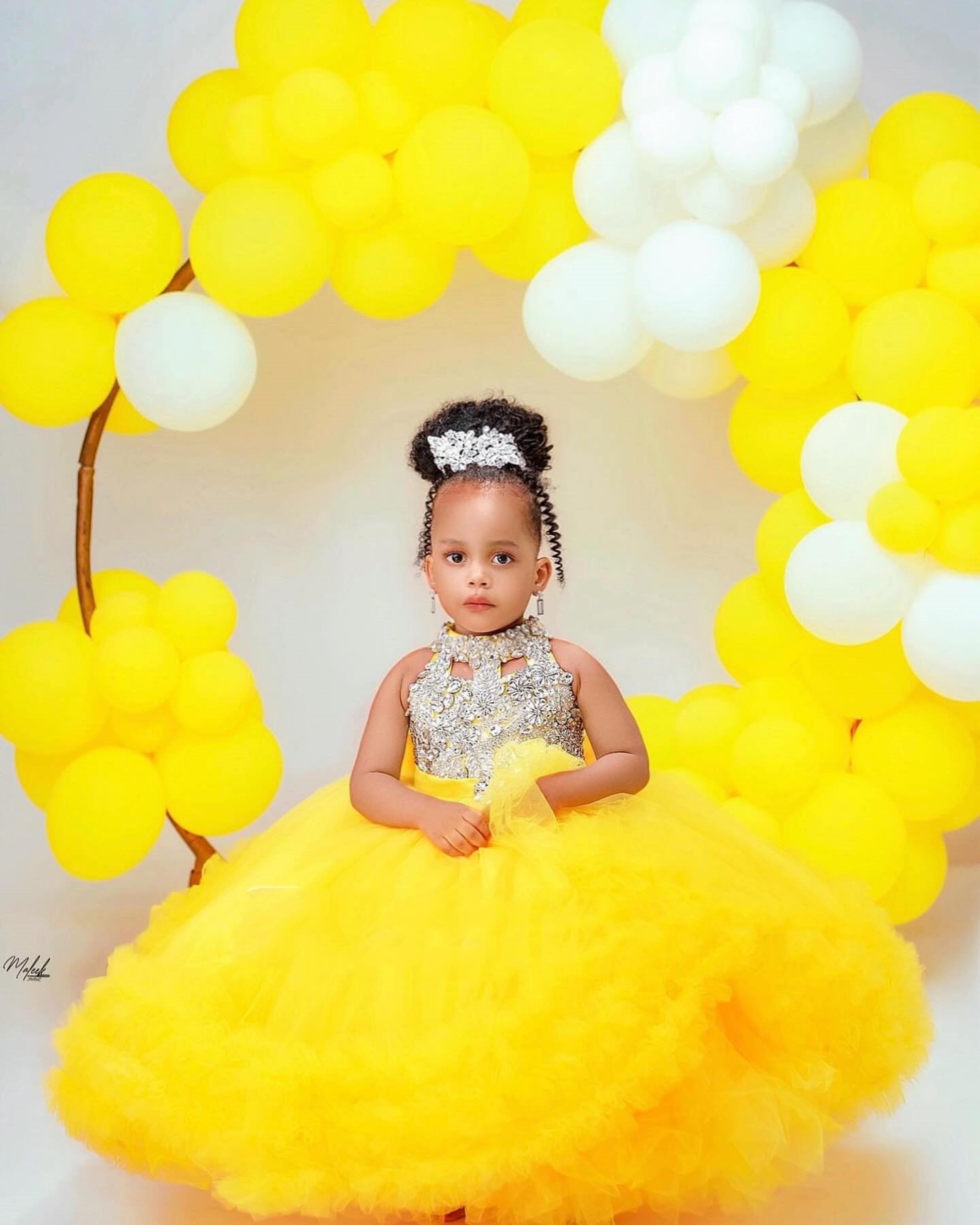 Gorgeous Yellow Flower Girl Dr - Baby Clothing Embroidery ulasan dan harga