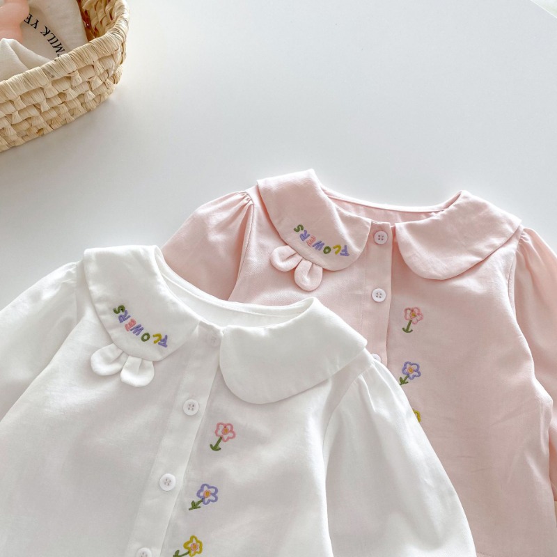 Stylish Baby Girls Flower Embr - Baby Clothing Embroidery ulasan dan harga