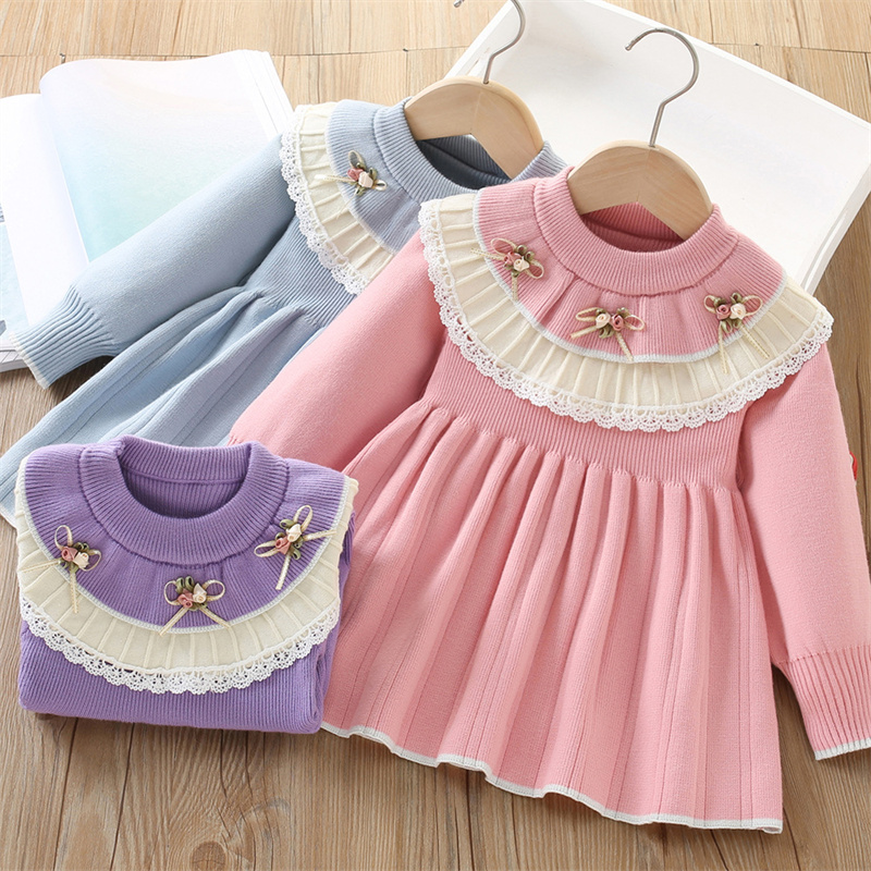 Baby Girls' Knitted Dress Chil - Baby Clothing Jumpers ulasan dan harga