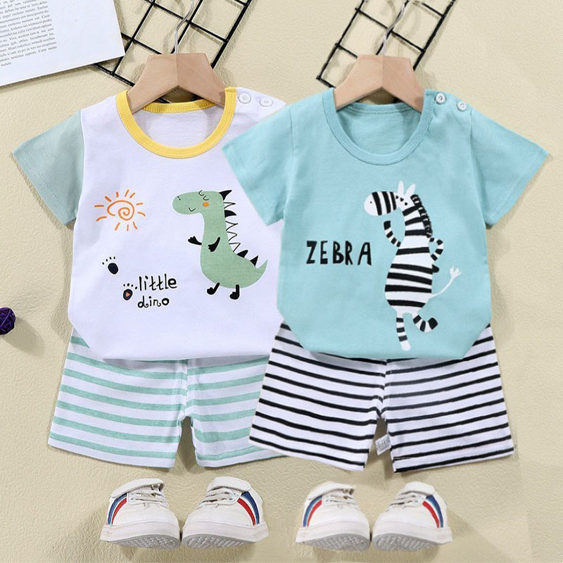 Cotton Tees+Shorts 2-piece Tra - Baby Clothing Dividers ulasan dan harga