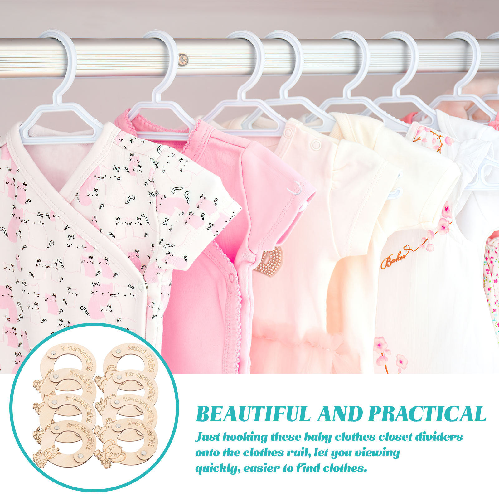 8Pcs Baby Closet Clothing Size - Baby Clothing Wardrobe ulasan dan harga