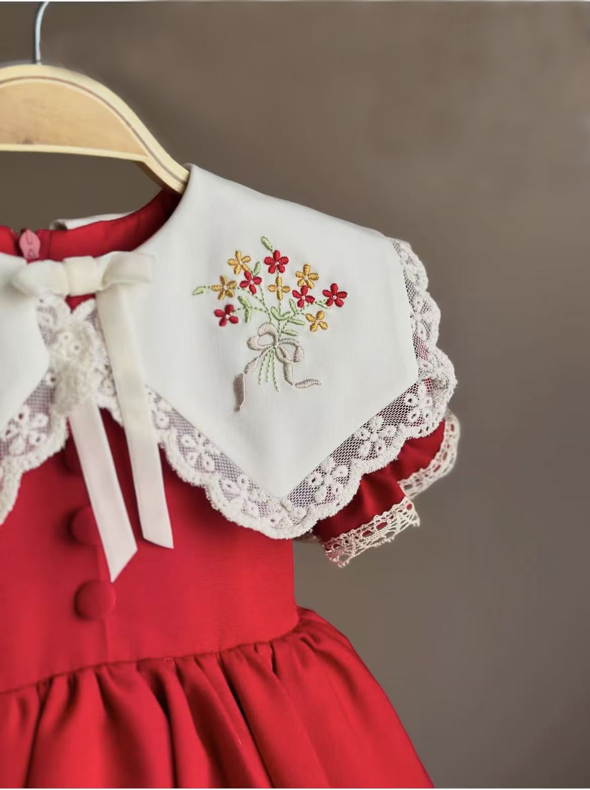 0-12Y Baby Girl Summer Red Emb - Baby Clothing Embroidery ulasan dan harga