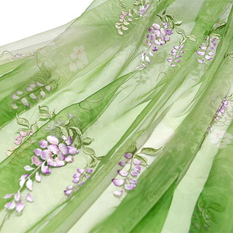 Wisteria Embroidery Fabric DIY - Baby Clothing Embroidery ulasan dan harga