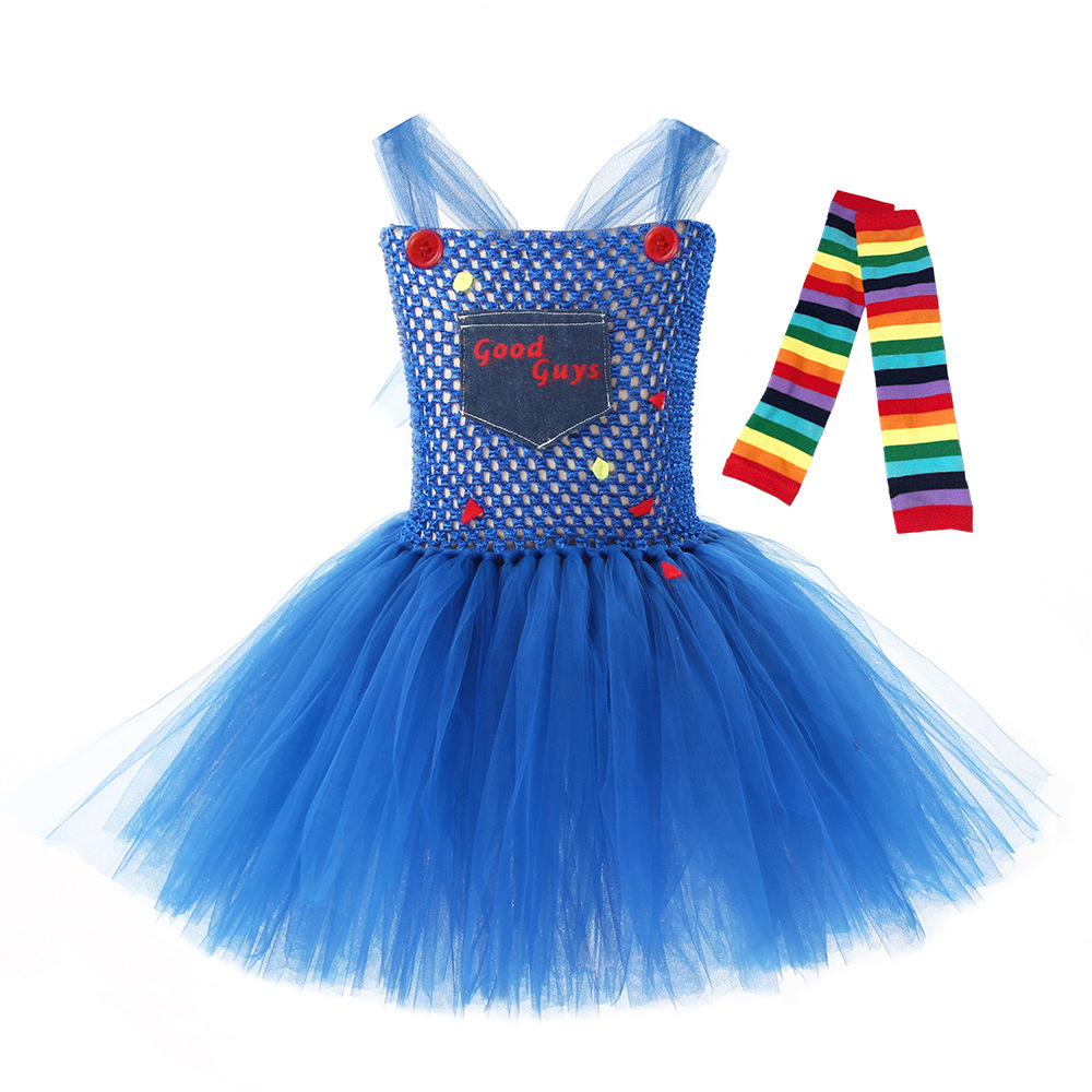 Girls Halloween Scary Doll Cos - Baby Tutu Skirt ulasan dan harga