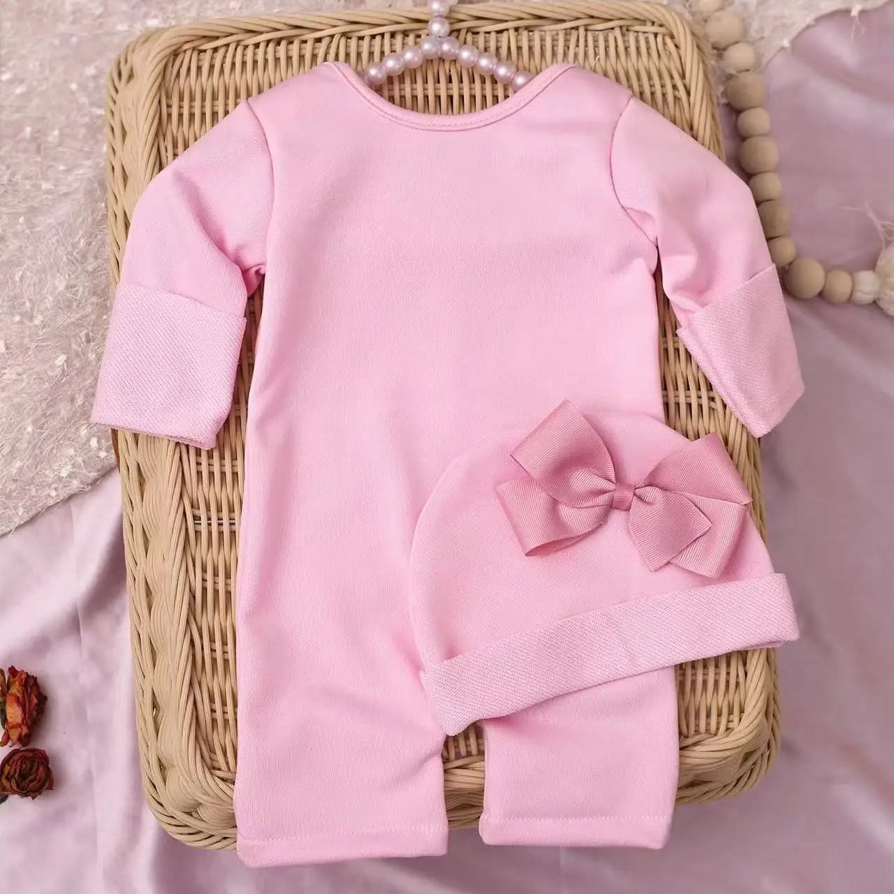 Ylsteed 2Pcs Newborn Photograp - Baby Clothing Embroidery ulasan dan harga